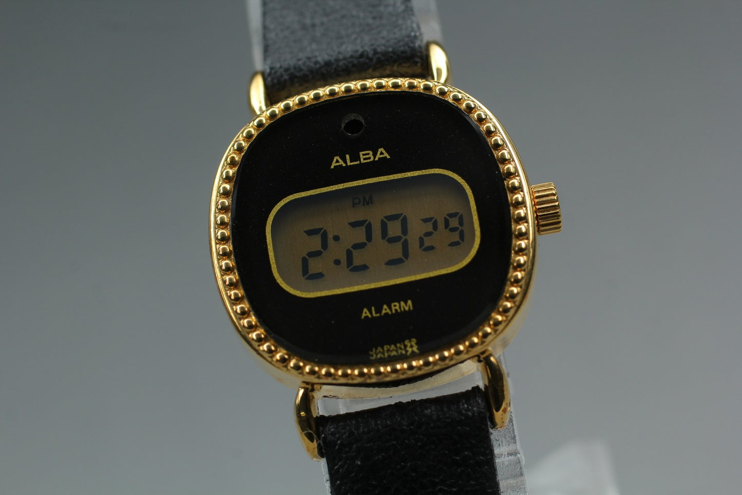 1983 N MINT w/ Tag* Seiko Alba Y662-4060 Black Digital 22mm Ladies Watch JAPAN