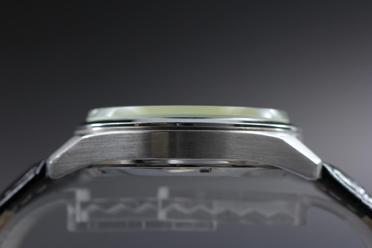 Exc+5 ORIENT Chronograph TT0U-C0-B Black Silver Dial Quartz 43mm Men's Watch