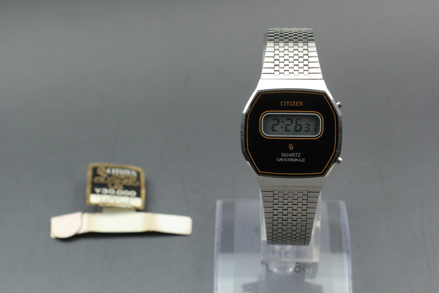 Rare [Near MINT w/ Tag] Citizen Crystron LC 50-6036 Digital Men's Watch JAPAN