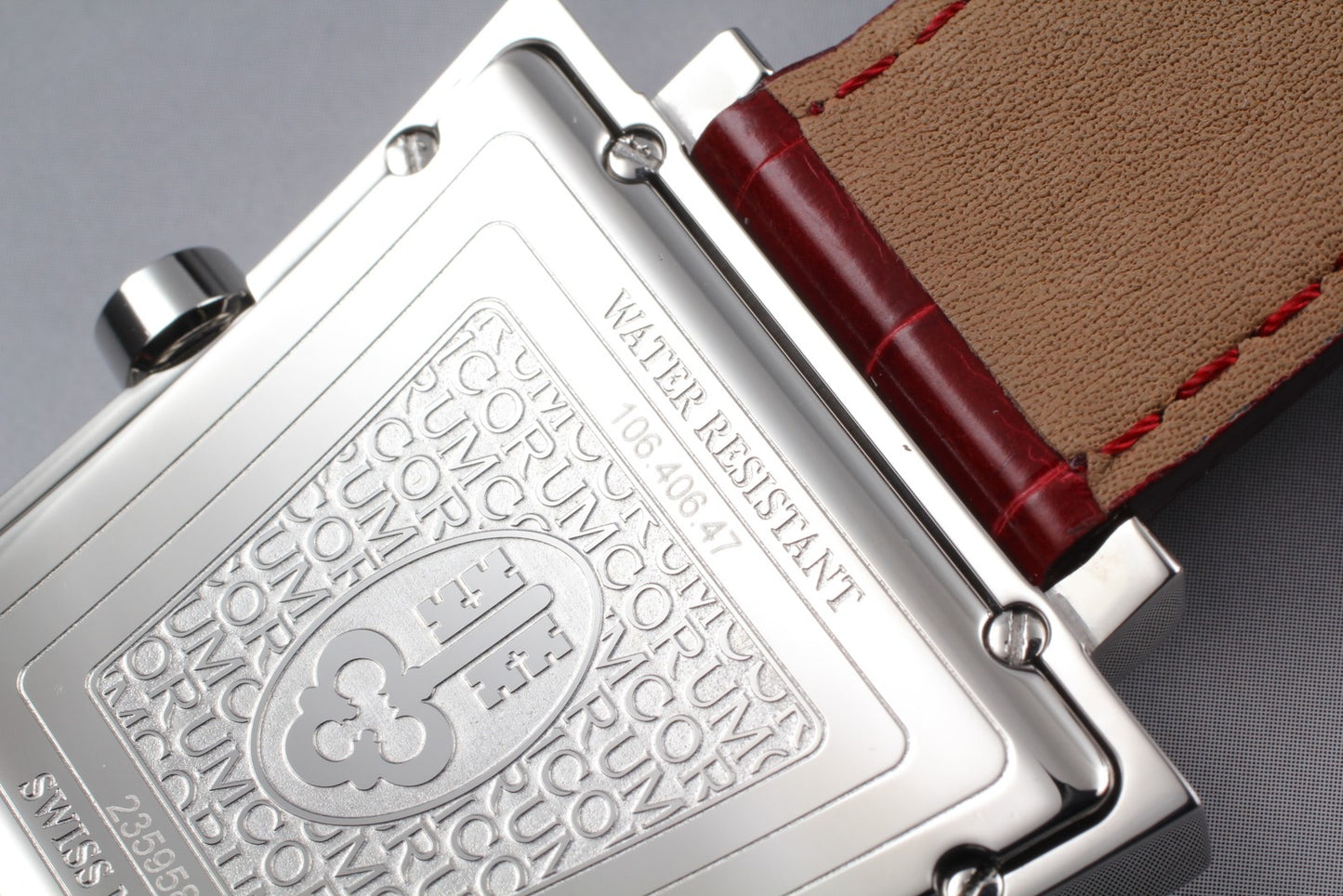 MINT Papers CORUM Trapeze 106.406.47 Pave Diamond Bezel Black Quartz Men's Watch