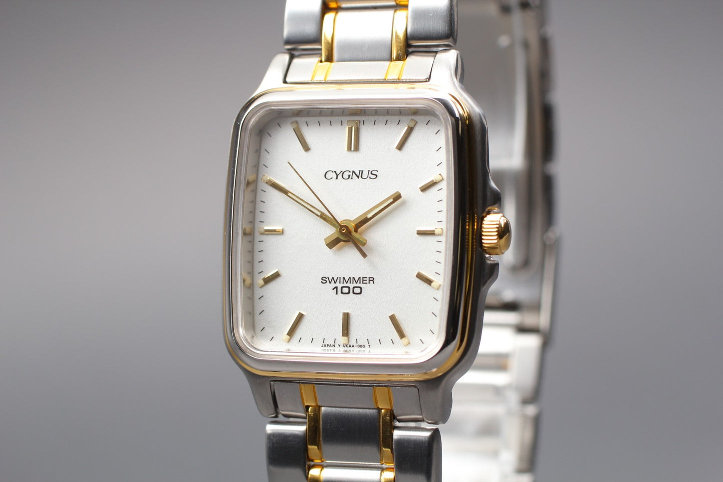 NOS w/ Tag* Orient Cygnus UCAA-B0 Swimmer 100 Tank Quartz 28mm Men's Watch JAPAN