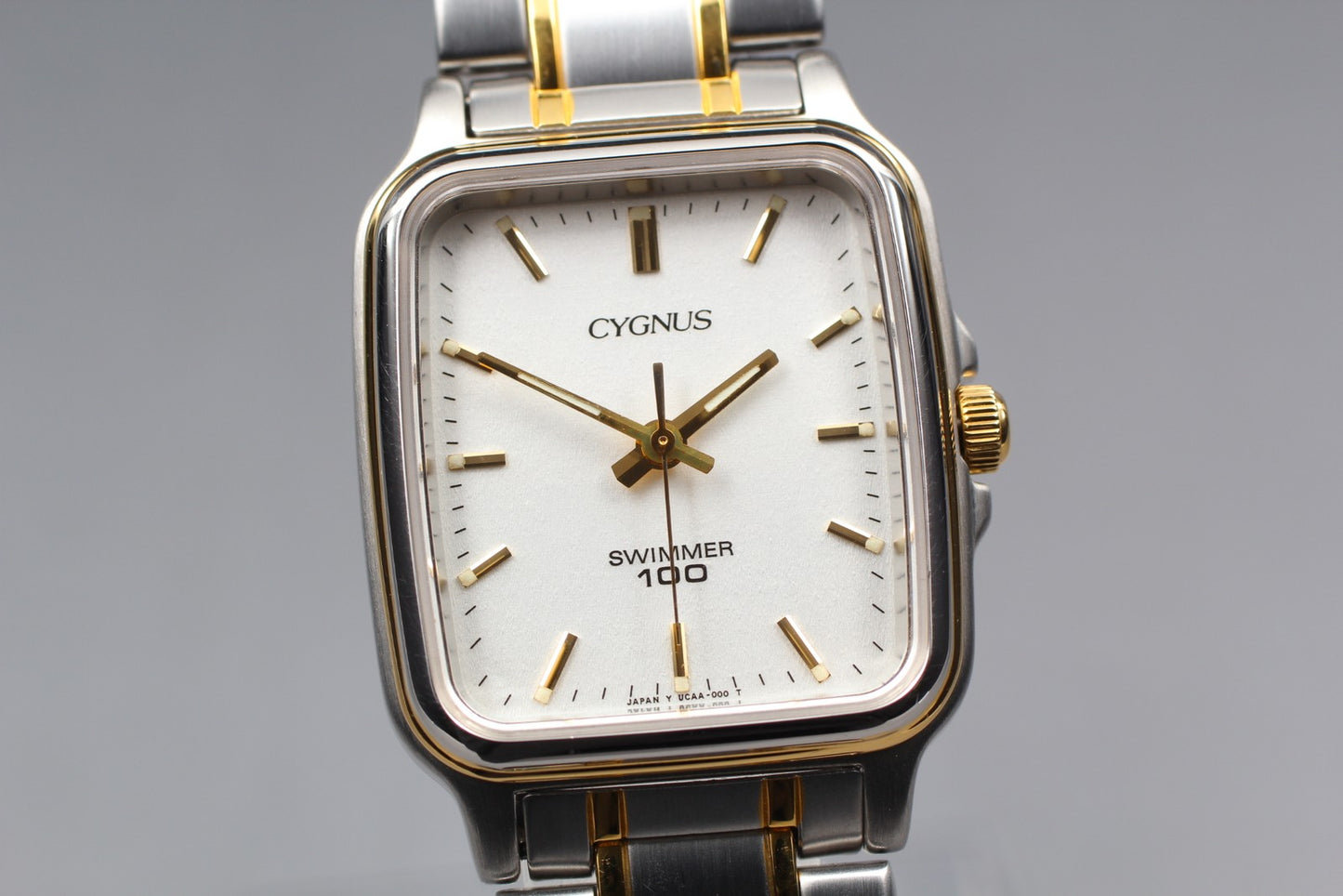 NOS w/ Tag* Orient Cygnus UCAA-B0 Swimmer 100 Tank Quartz 28mm Men's Watch JAPAN