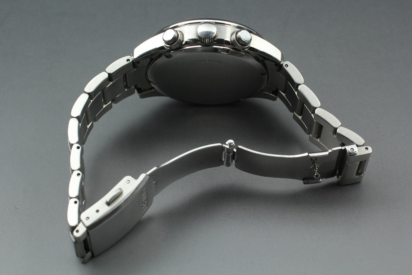 Exc+5 Citizen Eco-Drive Chronograph B612-S077460 Black 40mm Men's Watch JAPAN