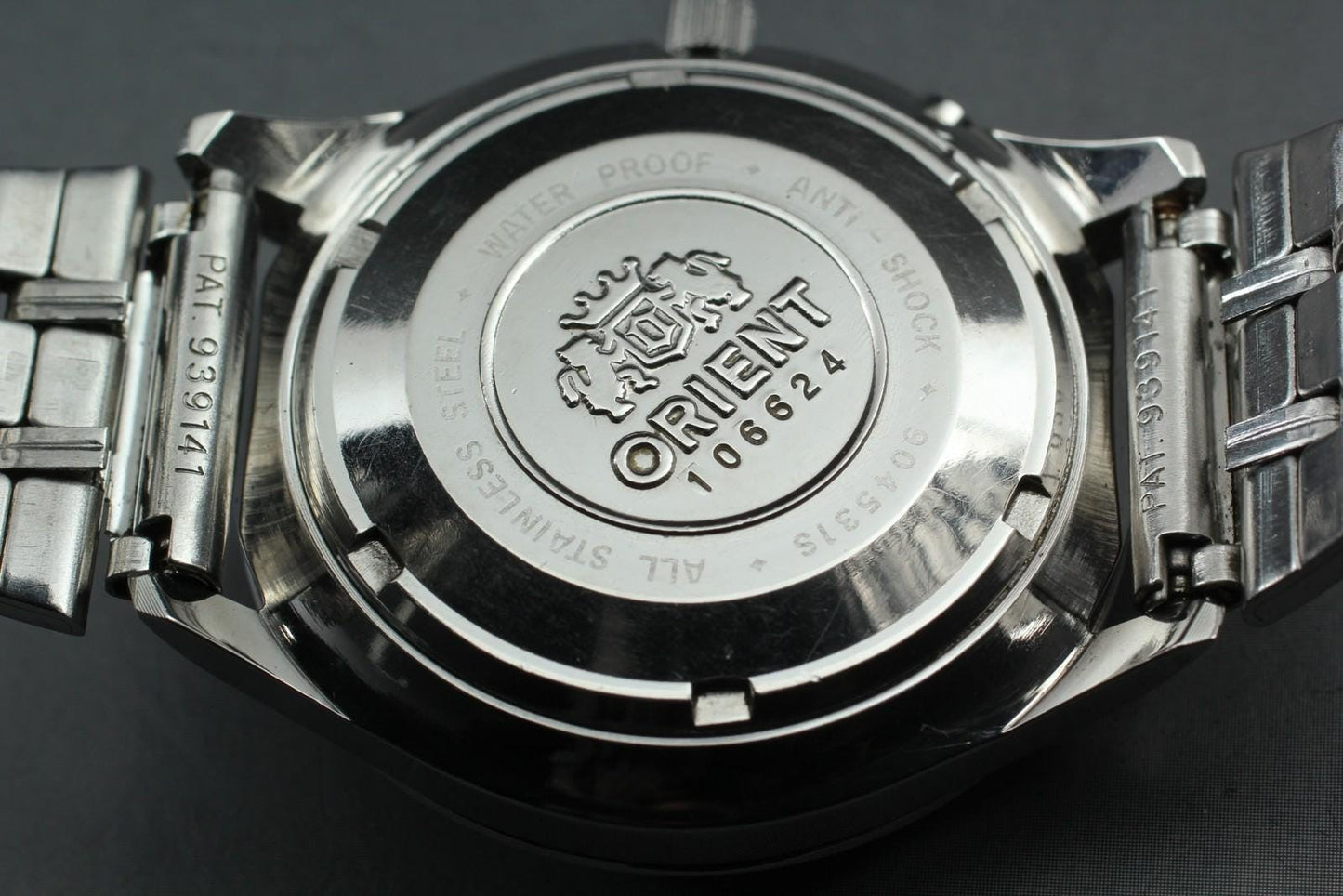 Exc+5 Orient 904531S Day Date Kanji 37mm 19J Manual Winding Men's Watch JAPAN