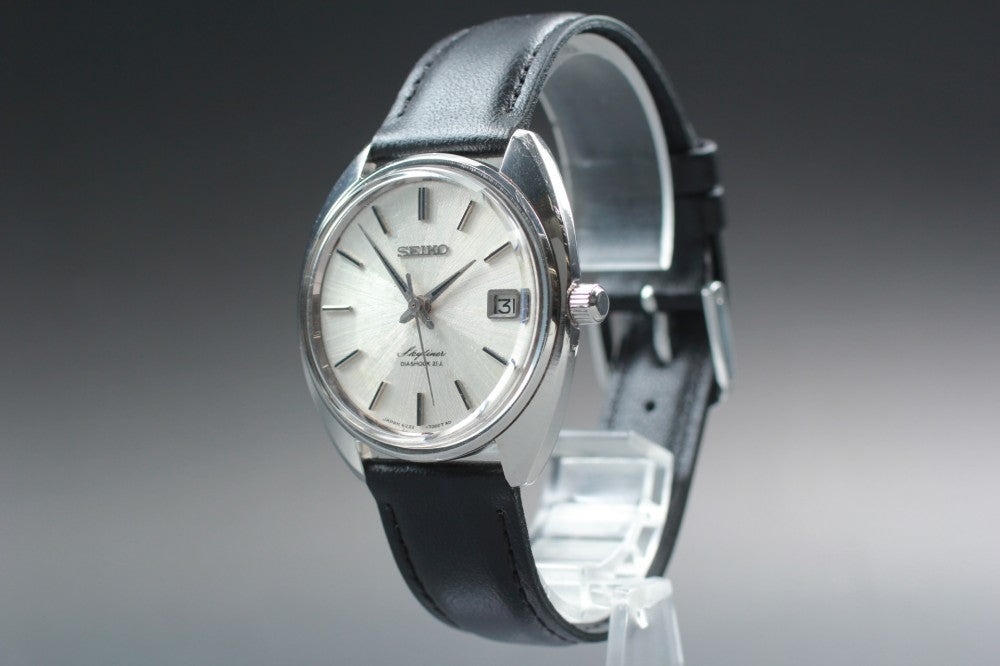 Near MINT SEIKO Skyliner 6222-7060 Silver Manual 35mm Men's Watch