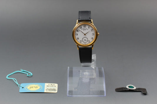 MINT w/ Tag Orient H93503-50 Gold Small Seconds Quartz 31mm Men's Watch JAPAN