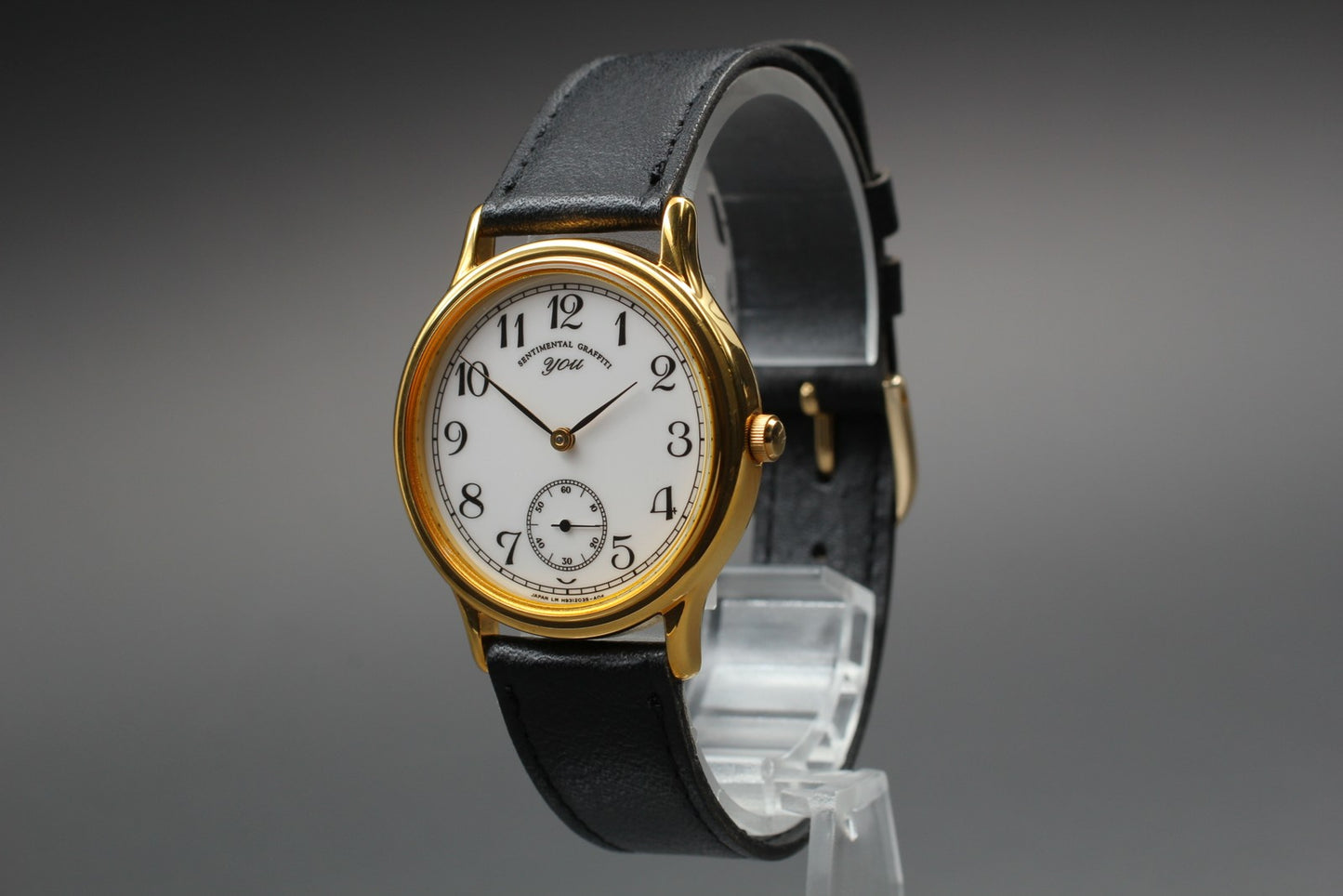 MINT w/ Tag Orient H93503-50 Gold Small Seconds Quartz 31mm Men's Watch JAPAN