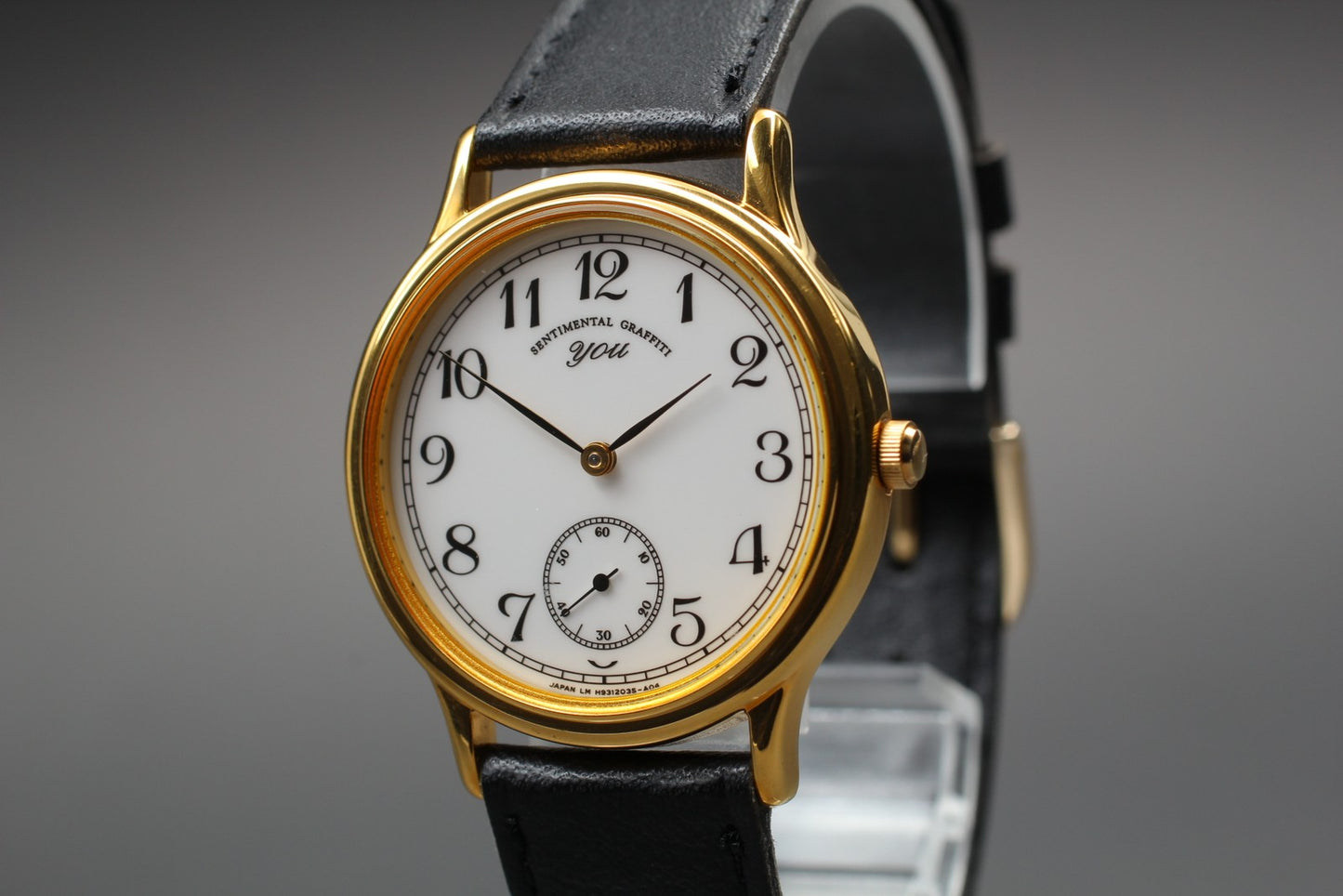 MINT w/ Tag Orient H93503-50 Gold Small Seconds Quartz 31mm Men's Watch JAPAN