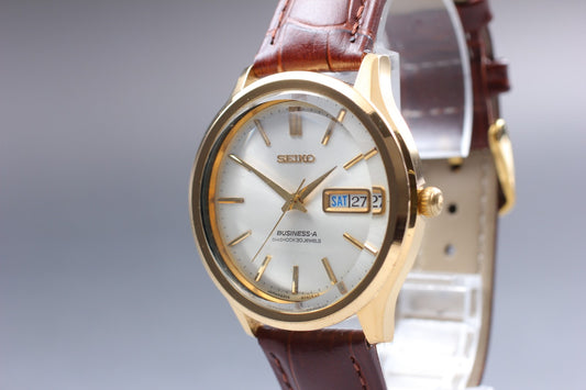 1967 [Near MINT] SEIKO Business‑A 8306-9030 Gold 30J Auto 37mm Men's Watch JAPAN