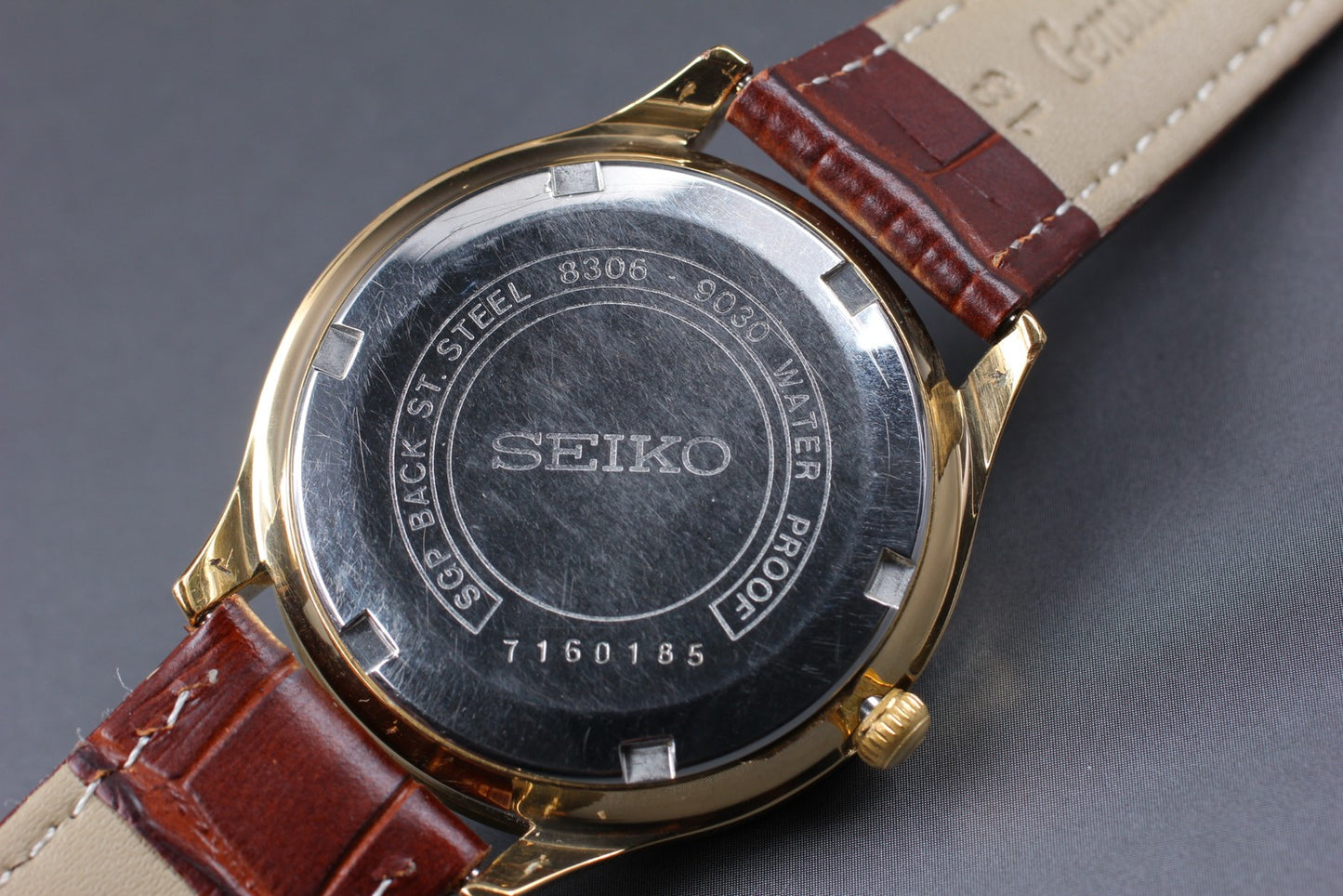 1967 [Near MINT] SEIKO Business‑A 8306-9030 Gold 30J Auto 37mm Men's Watch JAPAN