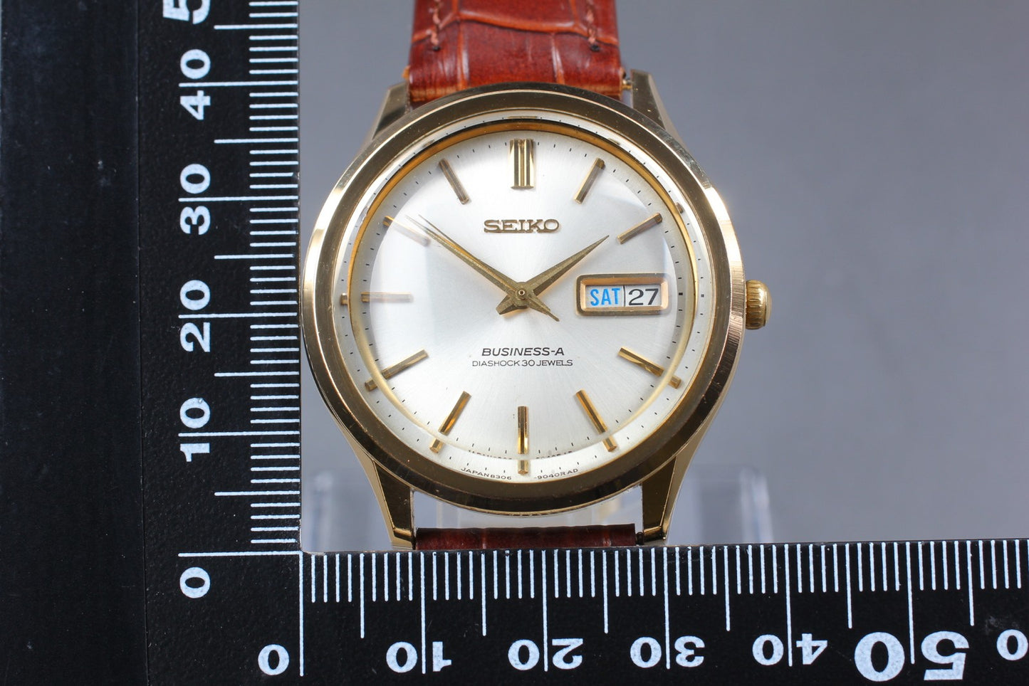 1967 [Near MINT] SEIKO Business‑A 8306-9030 Gold 30J Auto 37mm Men's Watch JAPAN