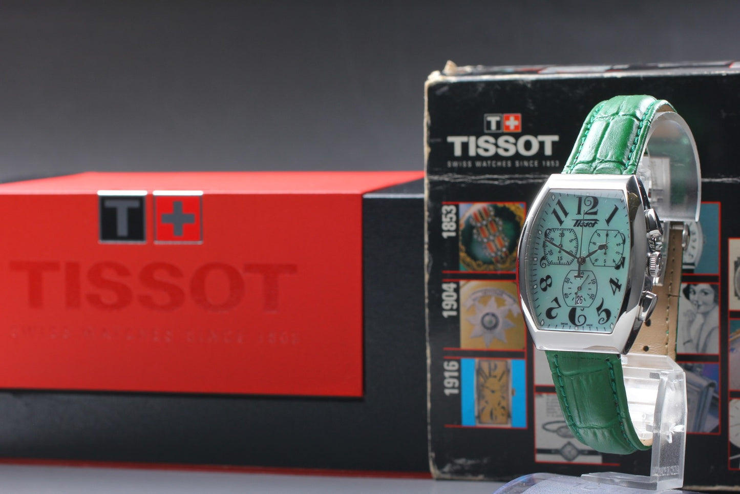 N MINT Full Set Tissot Heritage-Porto Chronograph Z193 MOP 33mm Qz Men's Watch