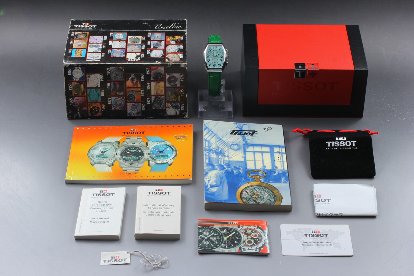 N MINT Full Set Tissot Heritage-Porto Chronograph Z193 MOP 33mm Qz Men's Watch