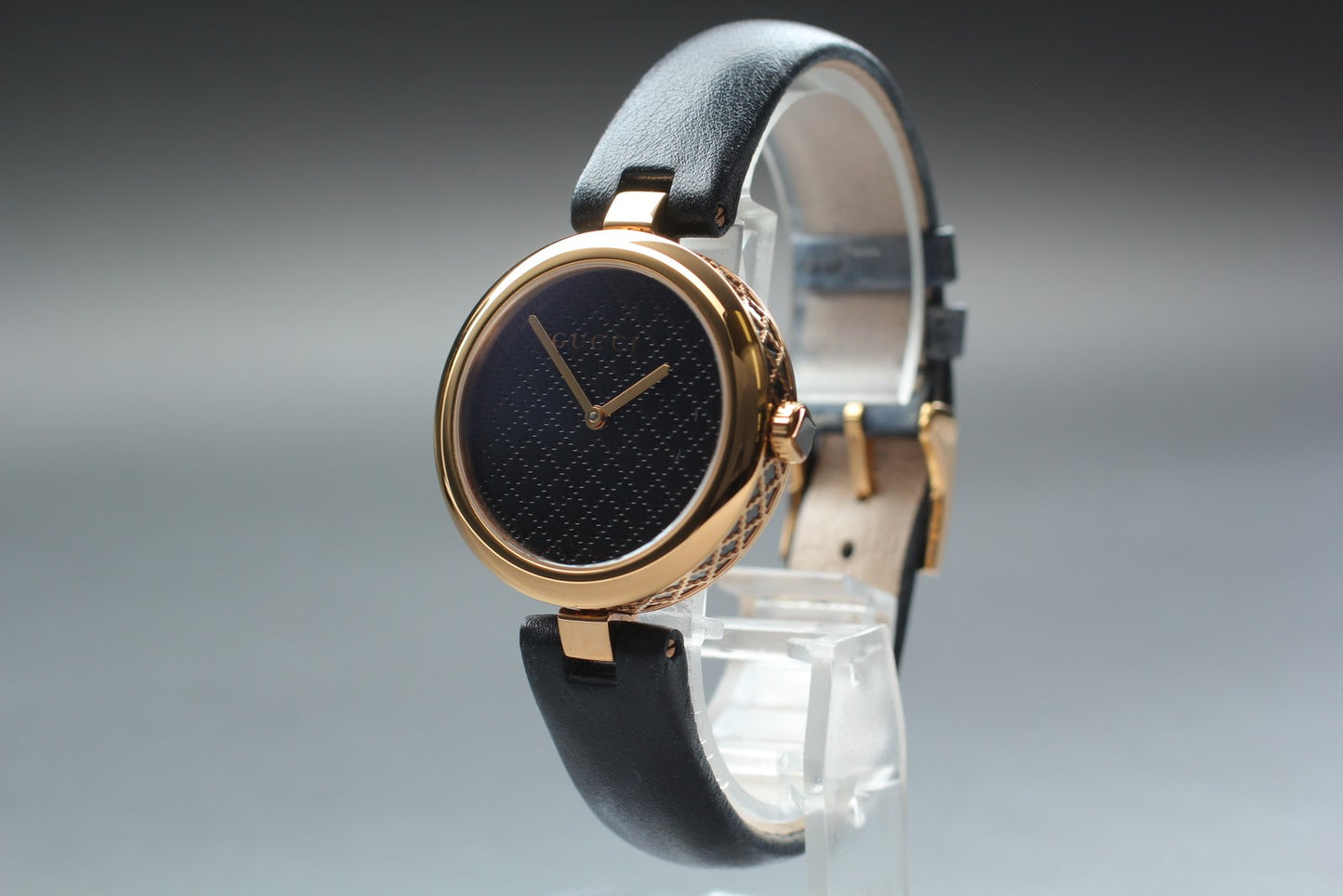 MINT / Full Set GUCCI YA141401 Diamantissima 32mm Quartz Pink Gold Watch JAPAN