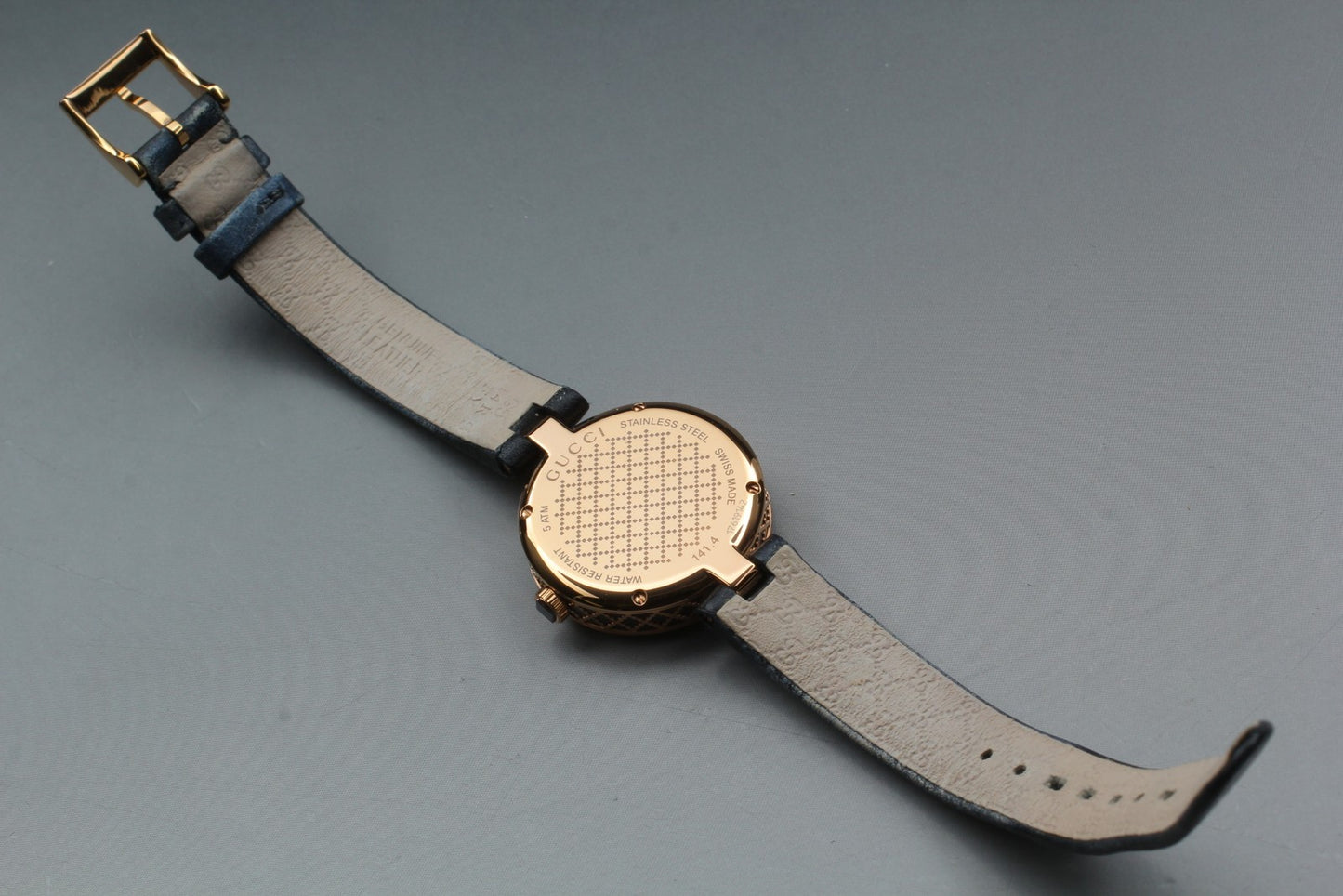 MINT / Full Set GUCCI YA141401 Diamantissima 32mm Quartz Pink Gold Watch JAPAN