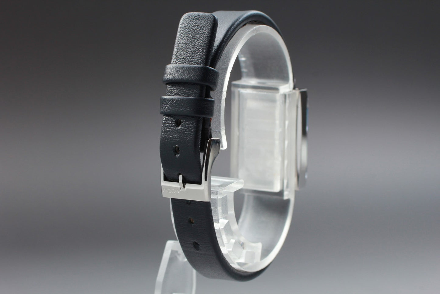 Near MINT GUCCI G Frame YA147504 147.5 Black Square 14mm Quartz Ladies Watch