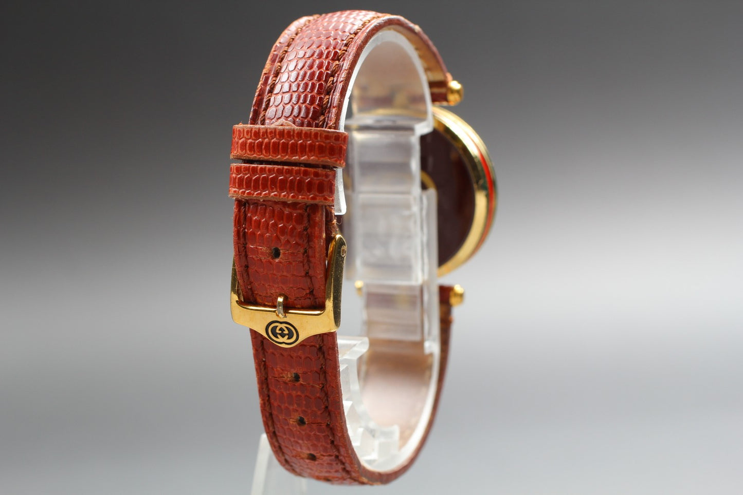 Vintage [Near MINT] GUCCI 2000M Red Dial Sherry Line Quartz 30mm Watch JAPAN