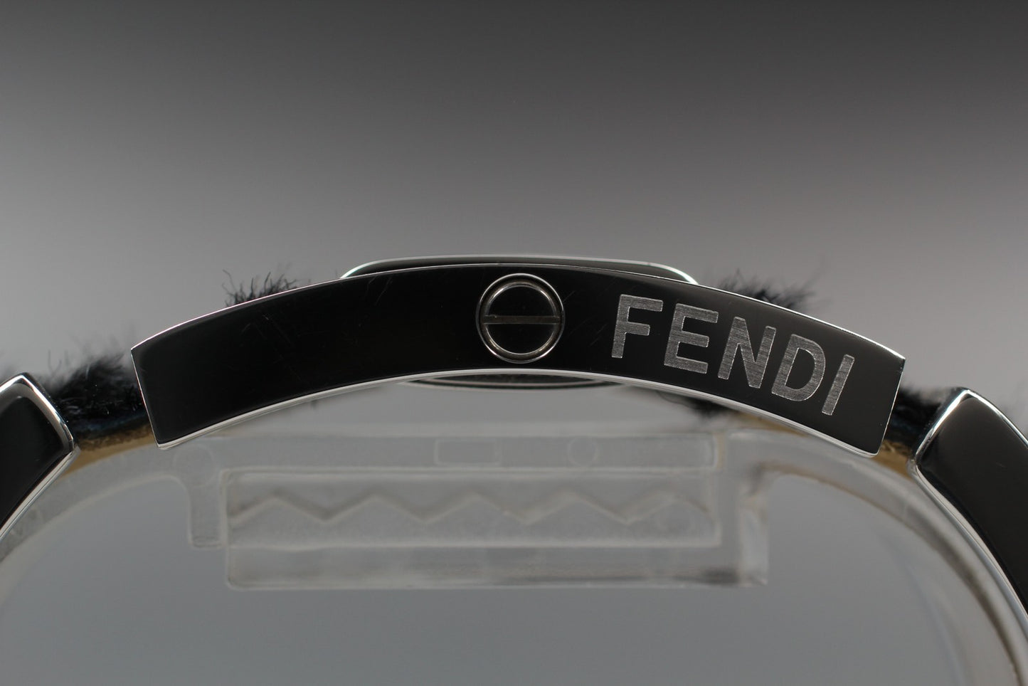 Near MINT w/ Card Fendi Gyro F5000 Purple Black Quartz 19mm Ladies Watch JAPAN
