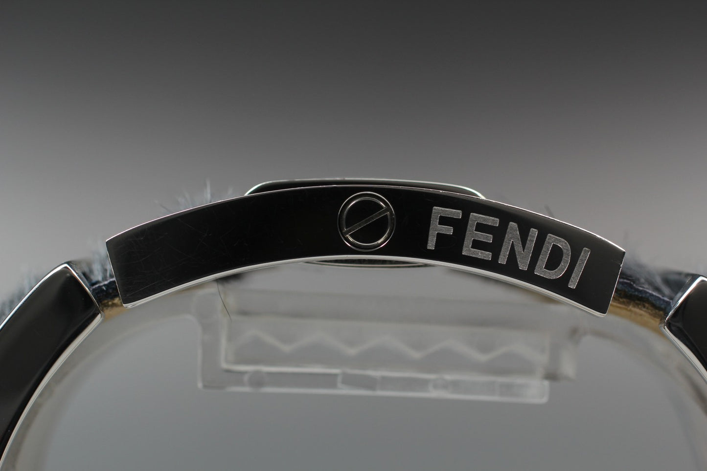 Near MINT w/ Card Fendi Gyro F5000 Purple Black Quartz 19mm Ladies Watch JAPAN