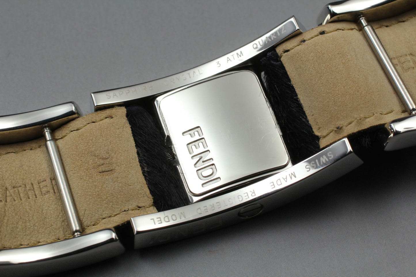Near MINT w/ Card Fendi Gyro F5000 Purple Black Quartz 19mm Ladies Watch JAPAN