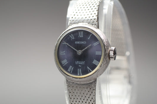1971 Exc+5 Seiko Special 1140-0170 Blue Roman 23J Manual 20mm Ladies Watch JAPAN