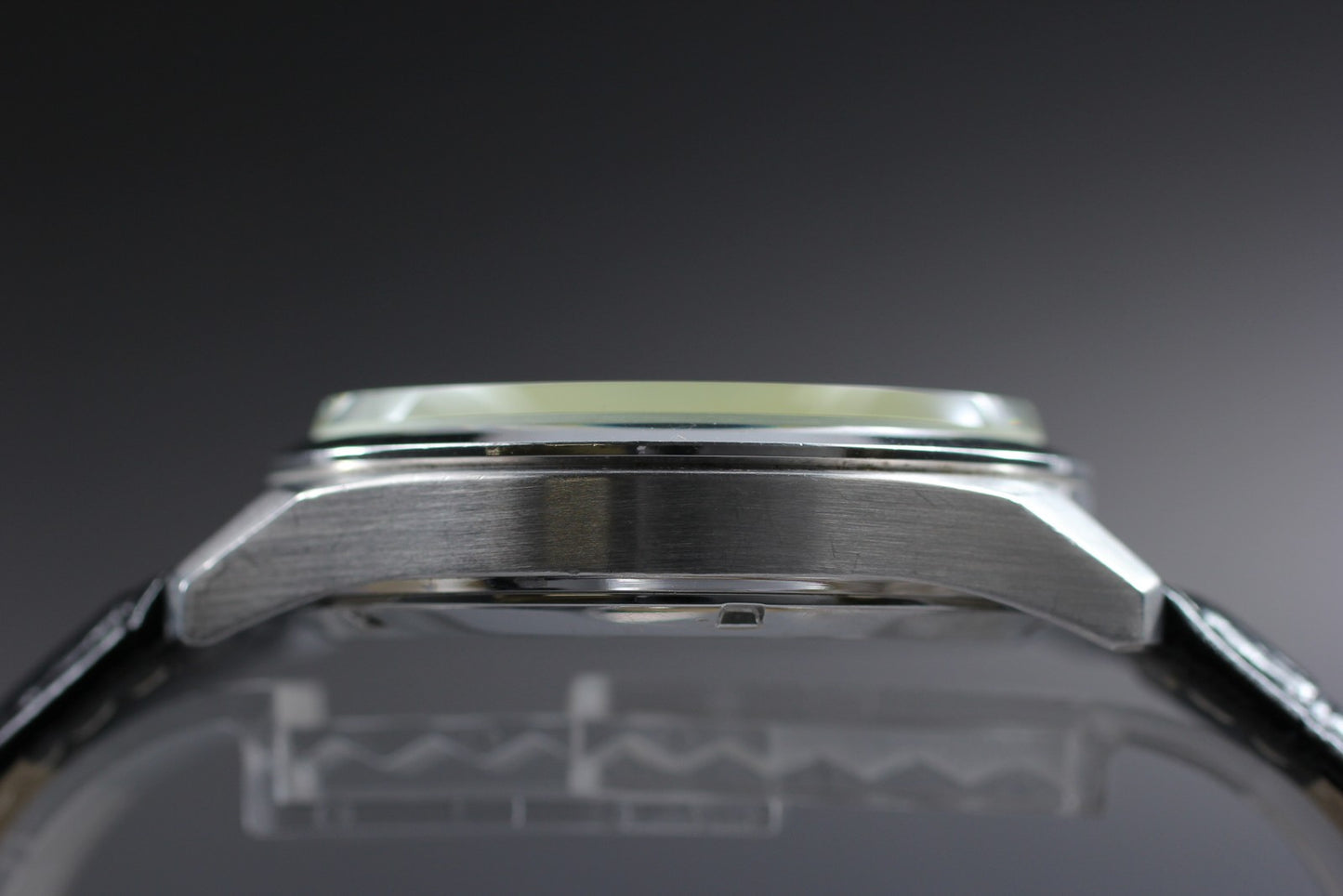 Exc+5 ORIENT Chronograph TT0U-C0-B Black Silver Dial Quartz 43mm Men's Watch