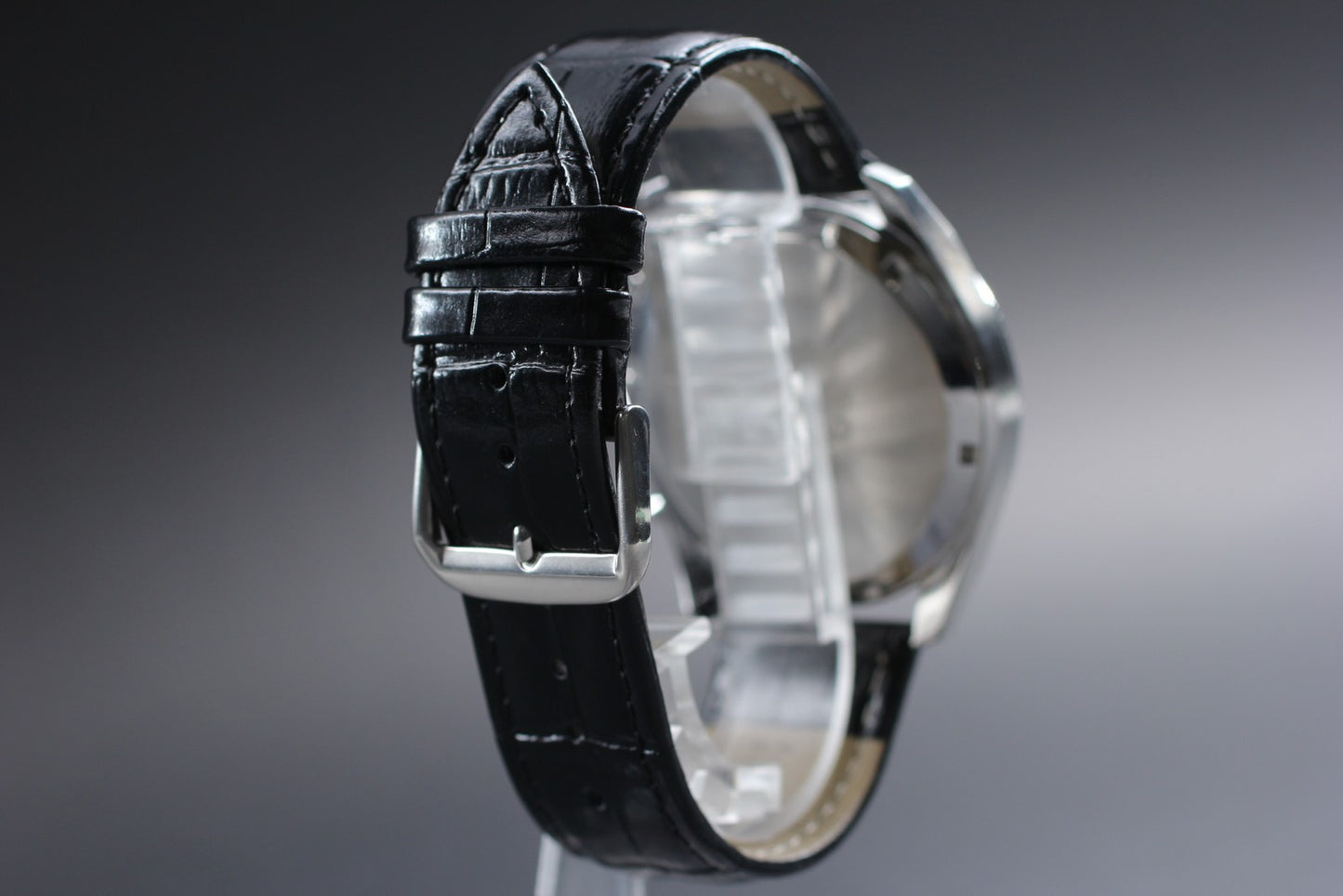 Exc+5 ORIENT Chronograph TT0U-C0-B Black Silver Dial Quartz 43mm Men's Watch