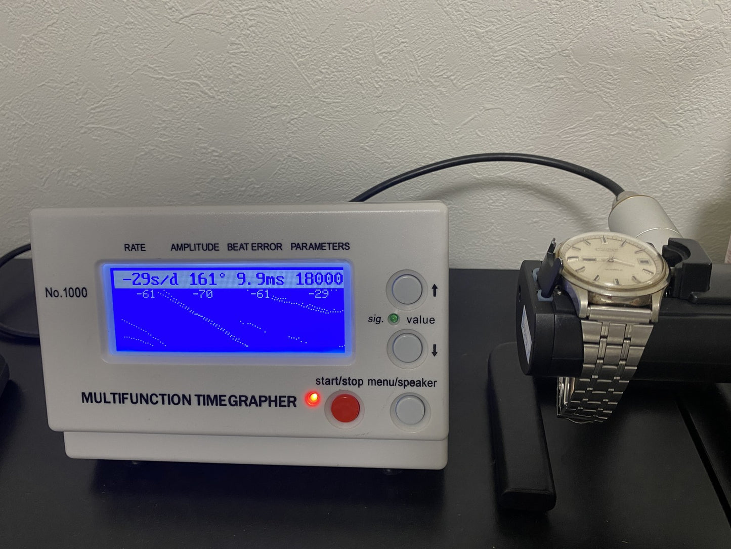 Exc+5 Orient 904531S Day Date Kanji 37mm 19J Manual Winding Men's Watch JAPAN