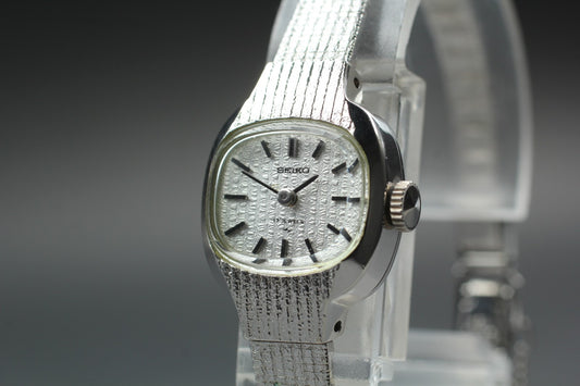 Vtg 1972 [Near MINT] SEIKO Bracelet 11-3540 Silver 17J Manual Ladies Watch JAPAN