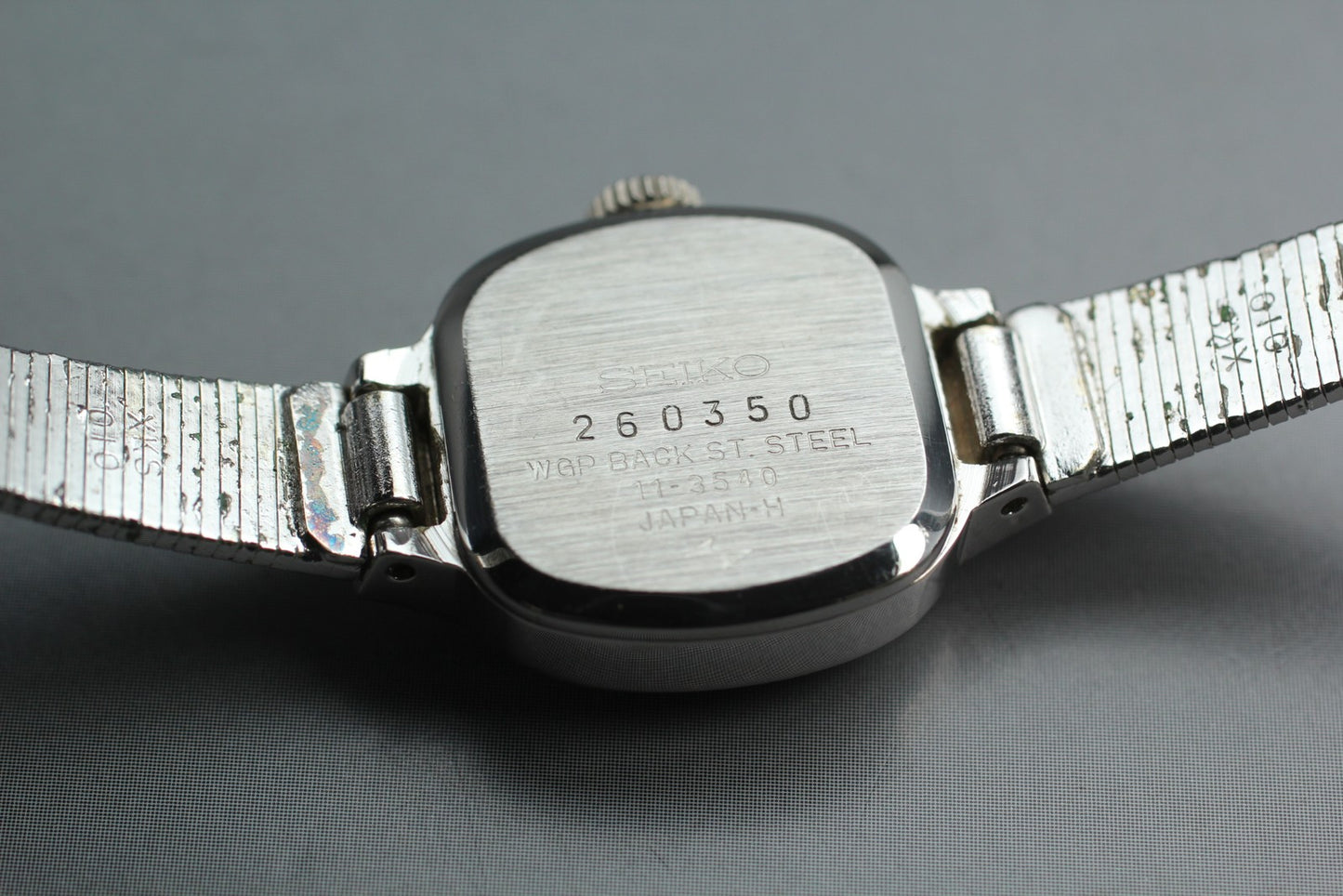 Vtg 1972 [Near MINT] SEIKO Bracelet 11-3540 Silver 17J Manual Ladies Watch JAPAN