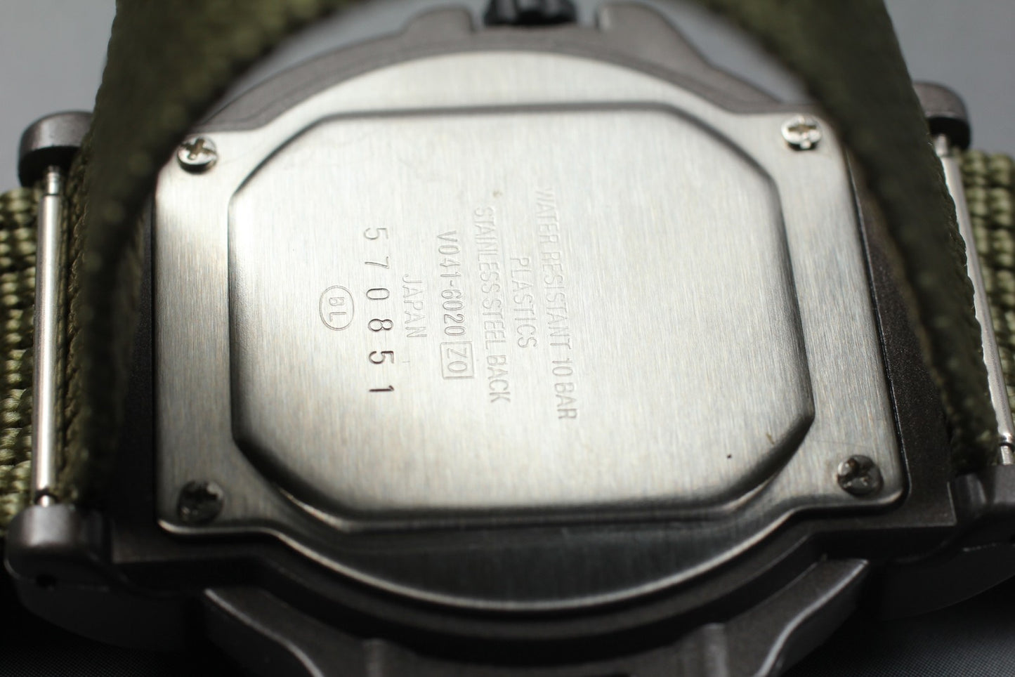 Nos [Top MINT / Paper] SEIKO Alba V041-6020 100m Military Ana Digi Men's Watch
