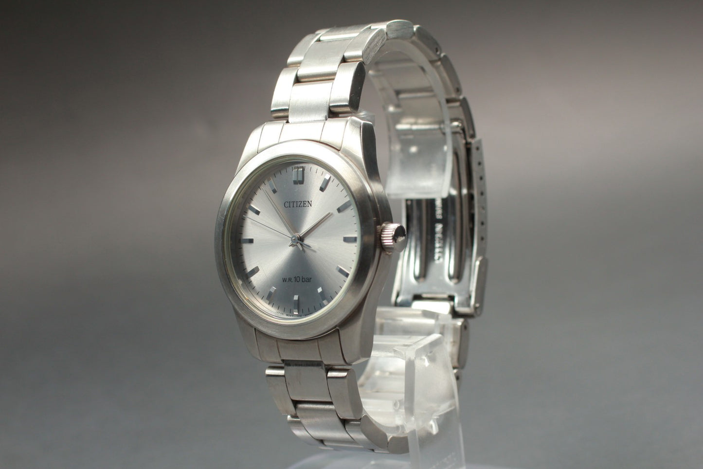 Exc+5 w/ Box Paper Citizen 1032-S75560 Silver 36mm Quartz Men's Watch From JAPAN