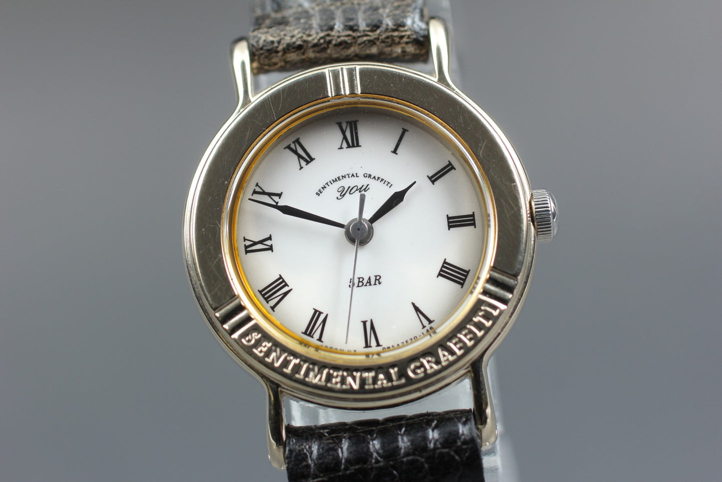 Near MINT w/ Tag Orient You D852F3-00 White Roman Gold Quartz 23mm Ladies Watch