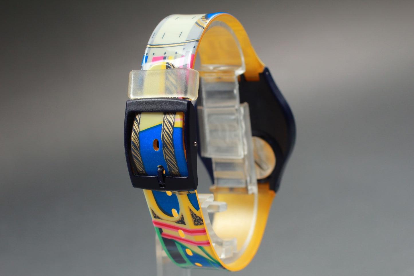 Exc+5 Full Set 1992 Swatch Backstage GN120 Quartz 33mm Men's Watch Box Paper