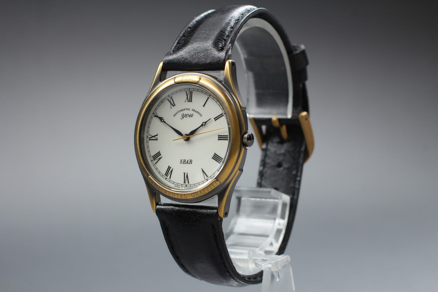 Near MINT w/ Tag Orient You C75291-50 Roman White Gold Quartz 32mm Men's Watch