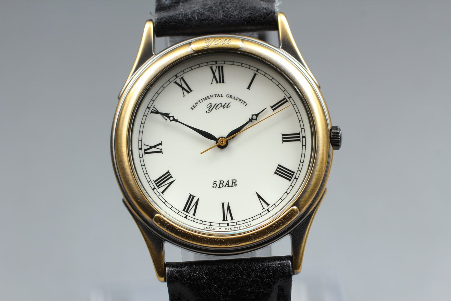 Near MINT w/ Tag Orient You C75291-50 Roman White Gold Quartz 32mm Men's Watch