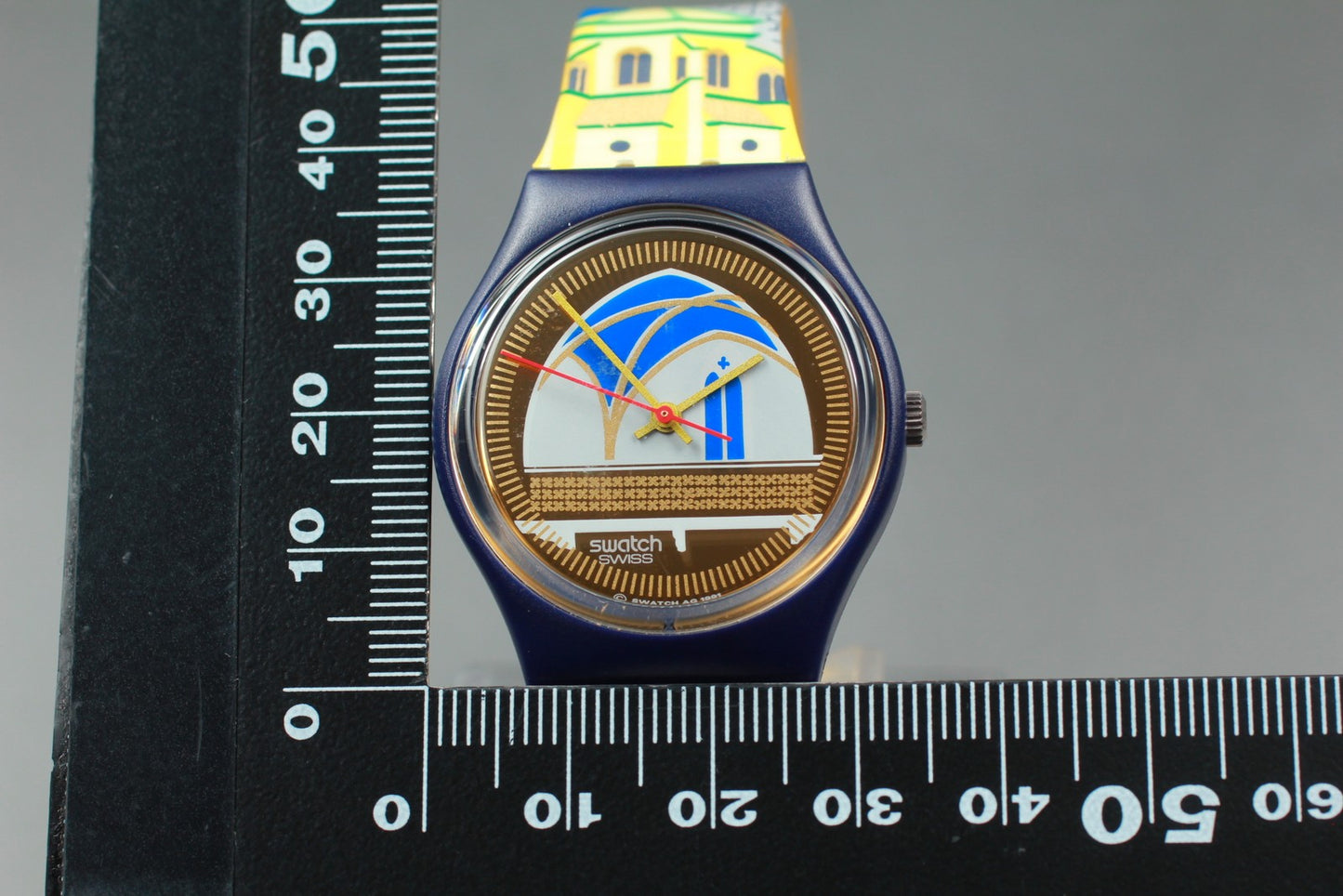 Exc+5 Full Set 1992 Swatch Backstage GN120 Quartz 33mm Men's Watch Box Paper