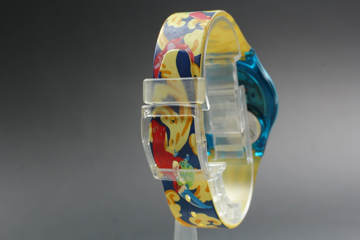 Exc+5 Swatch 1992 PERROQUET GN119 Fish & Palm Trees Quartz 34mm Men's Watch