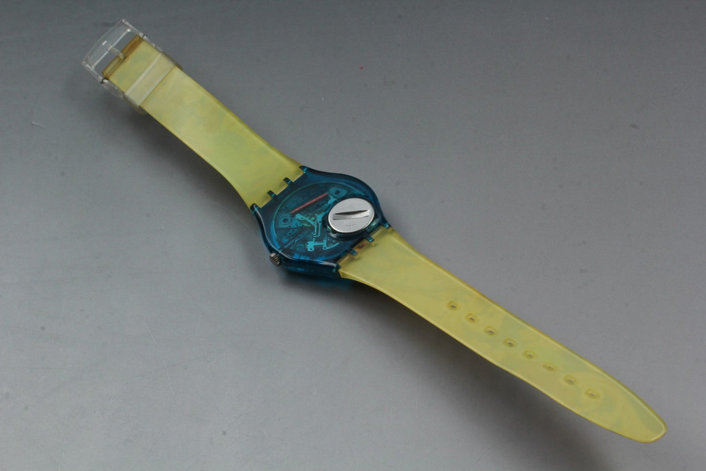 Exc+5 Swatch 1992 PERROQUET GN119 Fish & Palm Trees Quartz 34mm Men's Watch