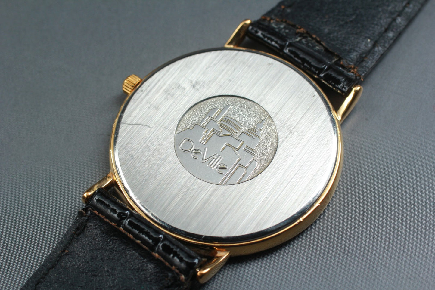 1989 [Near MINT] OMEGA De Ville 195.0075.2 Cal.1378 Gold Quartz 32mm Men's Watch