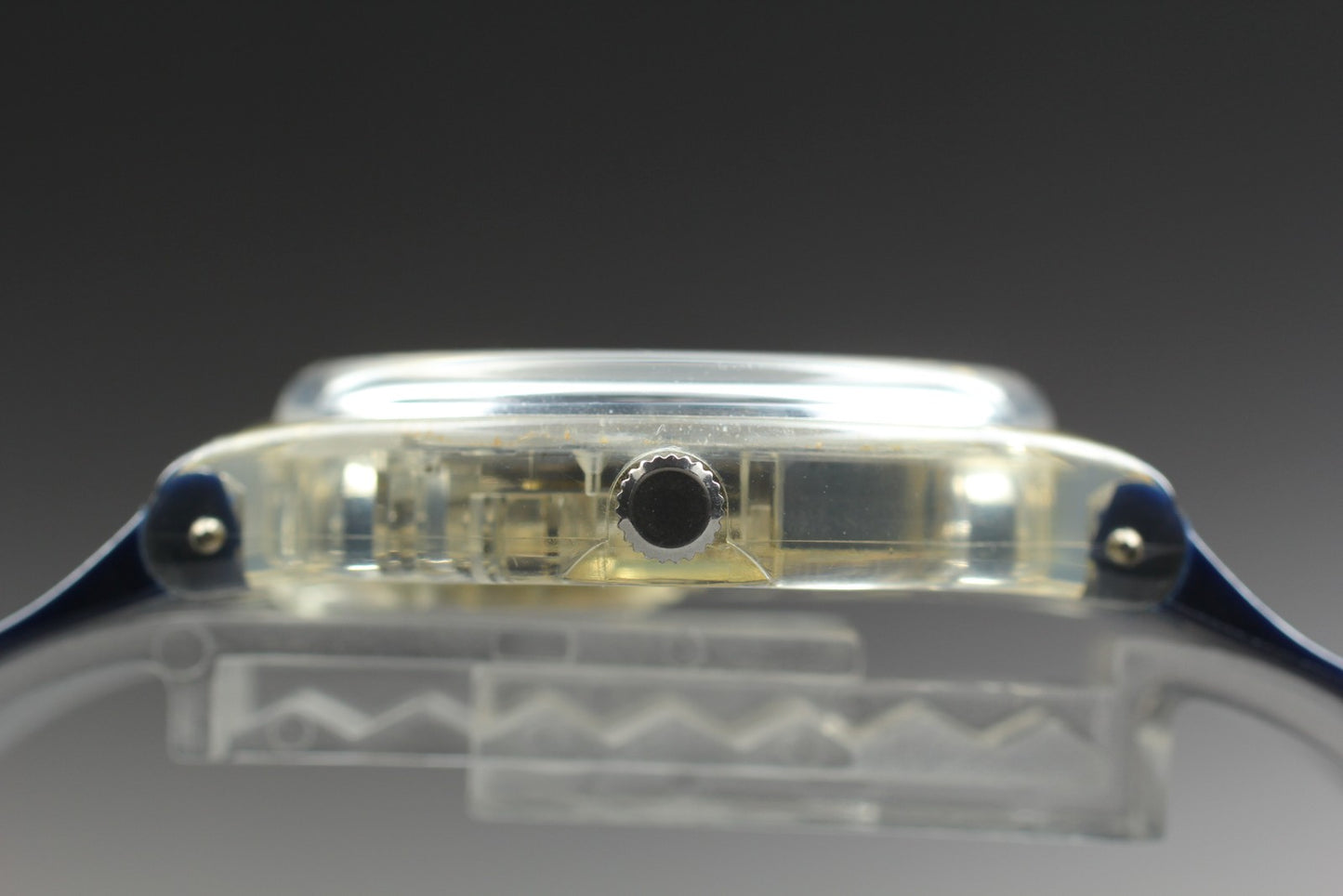 Exc+5 Swatch Blue Nite GK732 Date Date Black Quartz 34mm Men's Watch From JAPAN