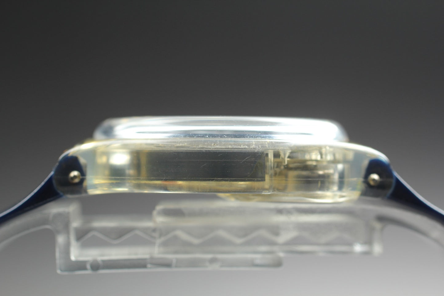 Exc+5 Swatch Blue Nite GK732 Date Date Black Quartz 34mm Men's Watch From JAPAN