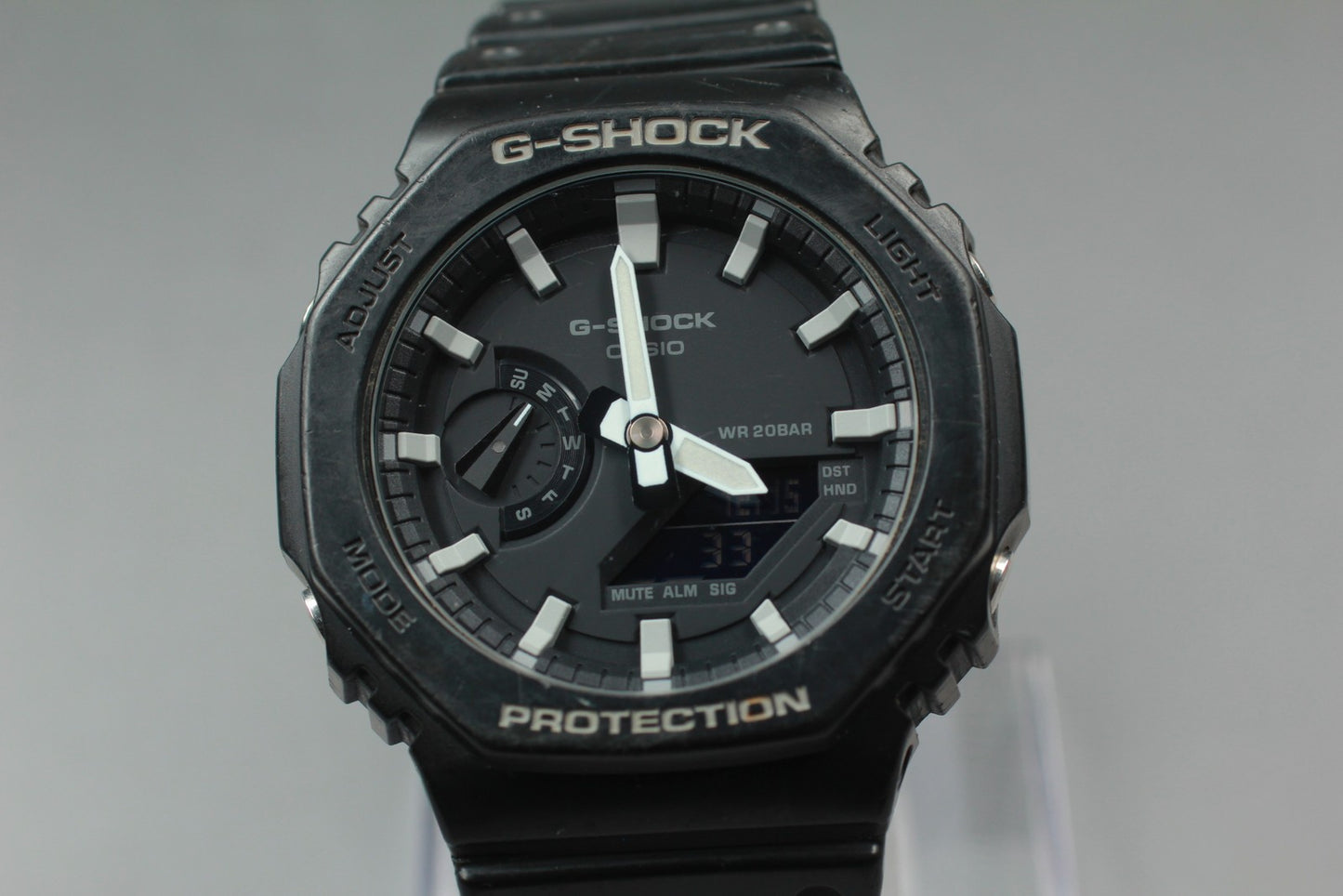 Exc+5 w/ Case Casio G-shock GA-2100 5611 Ana-digi Black 45mm Men's Digital Watch