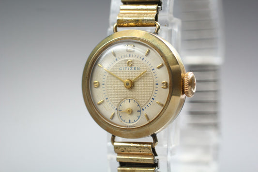 Vintage [Exc+5] Citizen 8004 14K Gold Filled Manual 22mm Ladies Watch From JAPAN