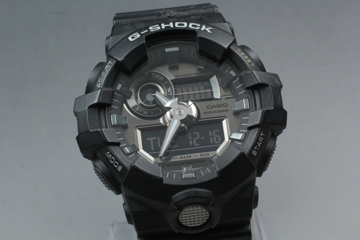 Exc+5 Casio G-shock GA-710 5522 Black Ana Digi Quartz Digital Men's Watch JAPAN