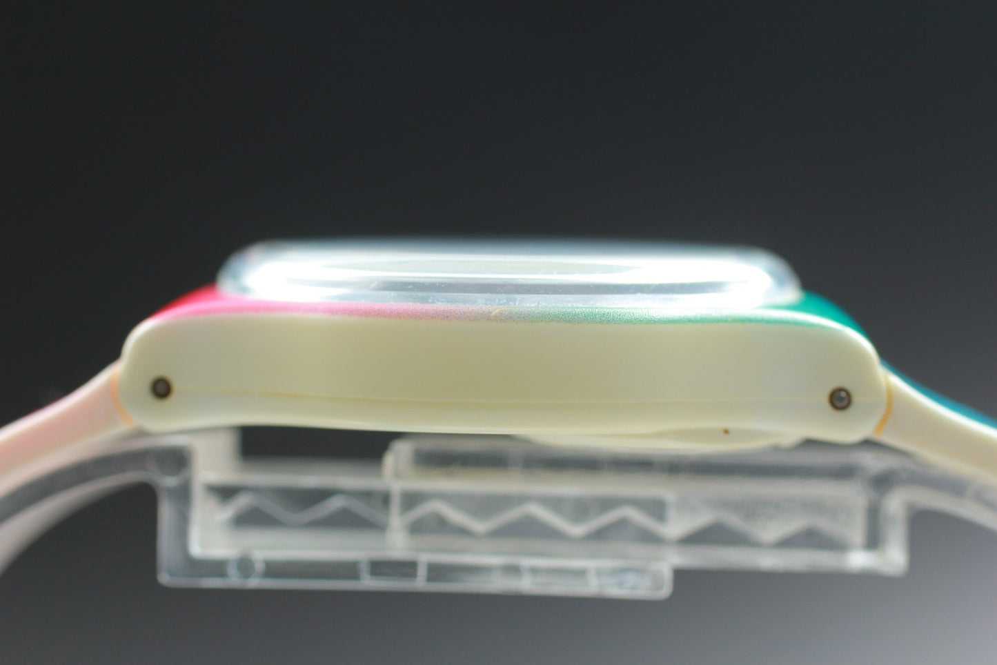 Exc+5 Swatch Transition GZ248 White Dial Red Blue Quartz 34mm Men's Watch 2011