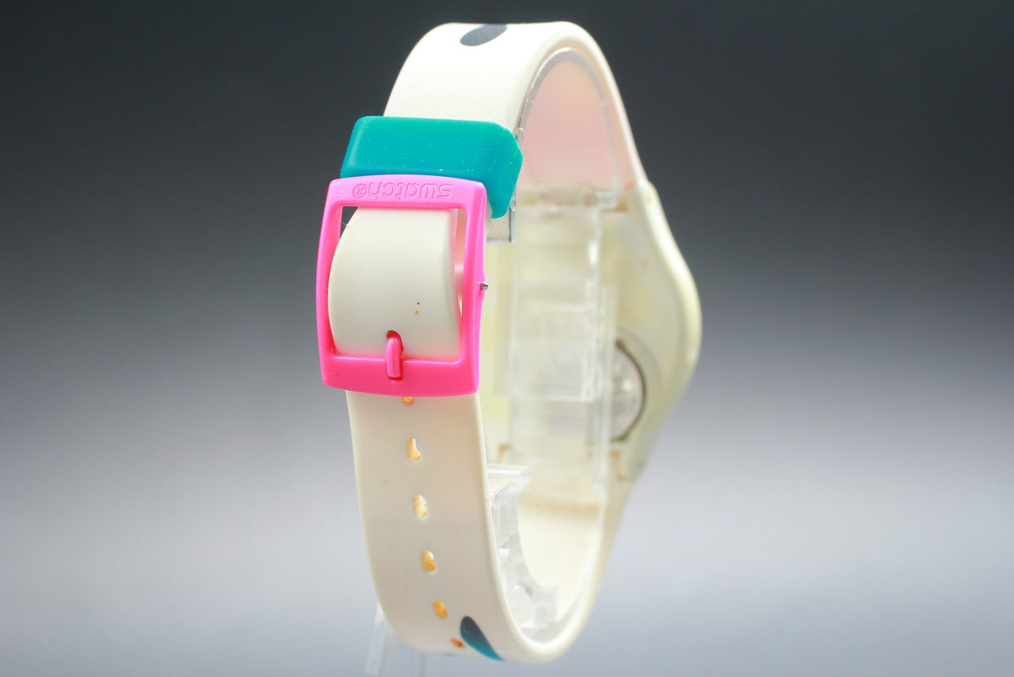 Exc+5 Swatch Transition GZ248 White Dial Red Blue Quartz 34mm Men's Watch 2011