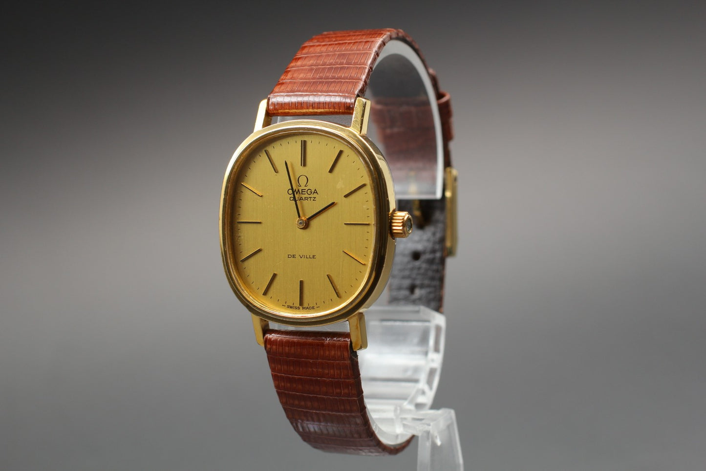 Vintage 1978 Near MINT OMEGA De Ville 191.0046 Cal.1330 Gold Quartz Men's Watch