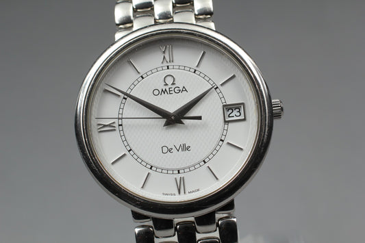 Near MINT OMEGA De Ville Prestige 396.2532 Cal.1532 Date Quartz 33mm Men's Watch