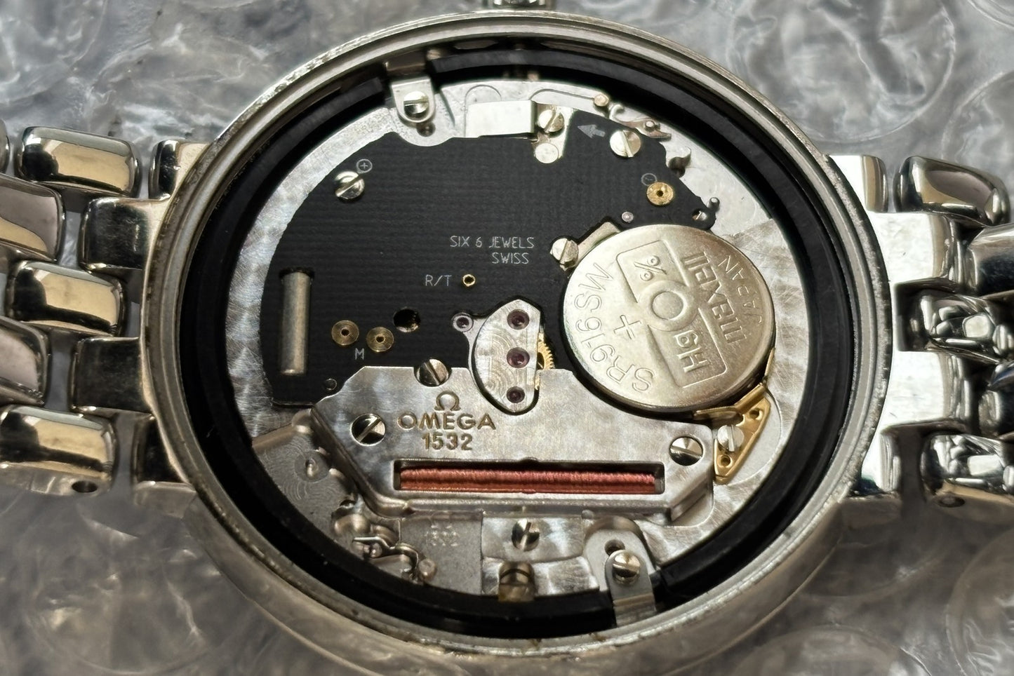 Near MINT OMEGA De Ville Prestige 396.2532 Cal.1532 Date Quartz 33mm Men's Watch